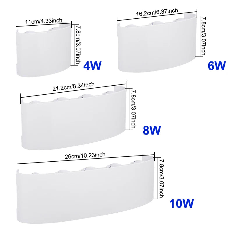 IP65 Waterproof LED Wall Light Outdoor Up Down Sconce