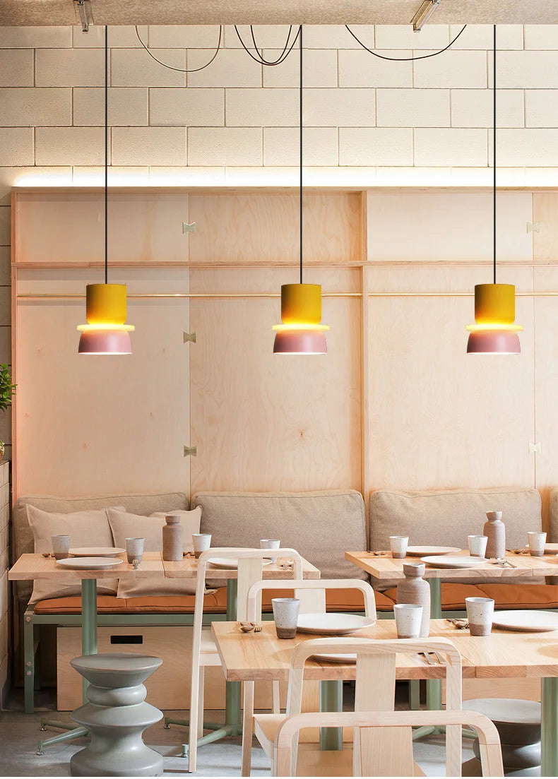 Two-Tone Macaron Stacked Pendant Light