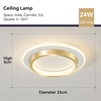 Plafonnier LED moderne DINDALLED pour couloir et escalier