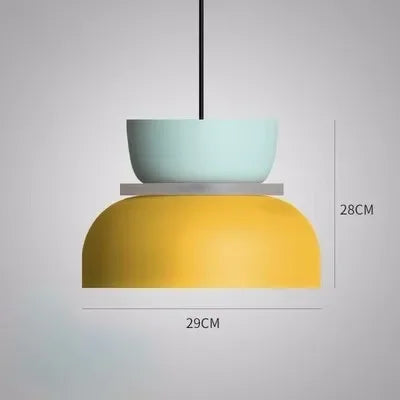 Two-Tone Macaron Stacked Pendant Light
