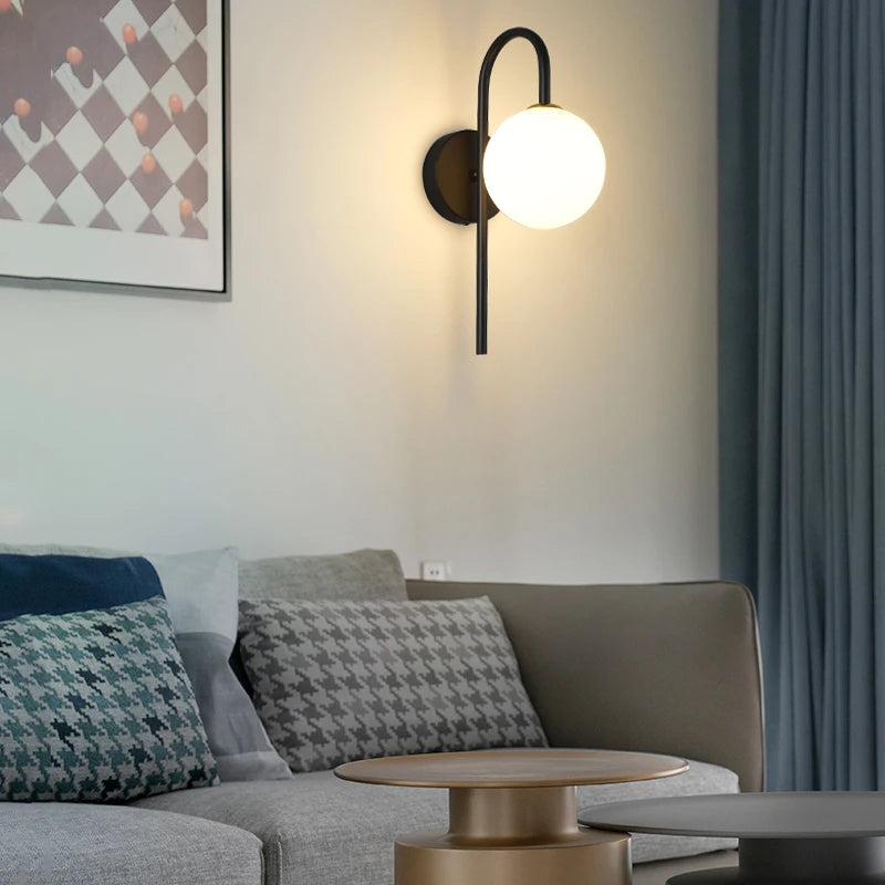 Modern G9 9W LED Wall Sconces with Frosted Glass Shade