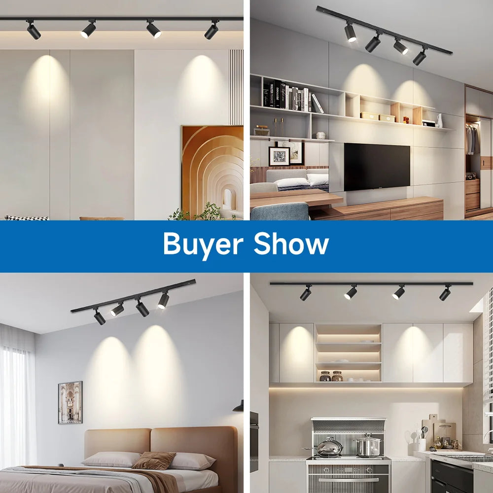 Modular Adjustable Spotlight Track Lighting System