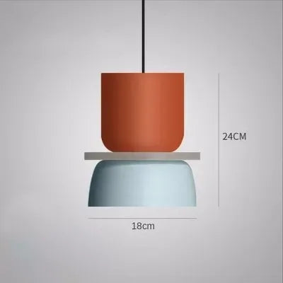 Two-Tone Macaron Stacked Pendant Light