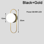 Modern G9 9W LED Wall Sconces with Frosted Glass Shade