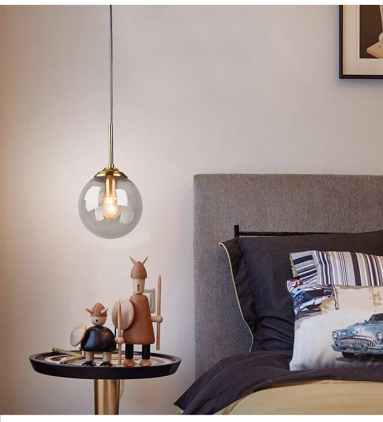 Lustre Moderne en Métal de Luxe LED Créatif Nordique en Verre