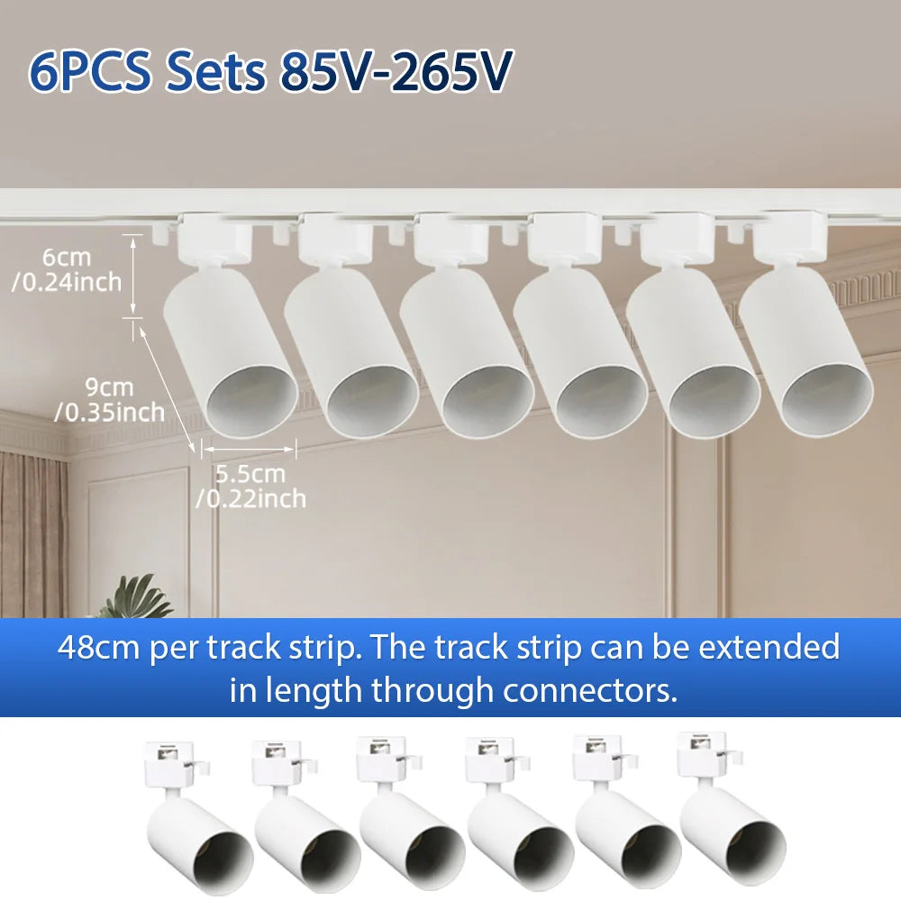 Modular Adjustable Spotlight Track Lighting System
