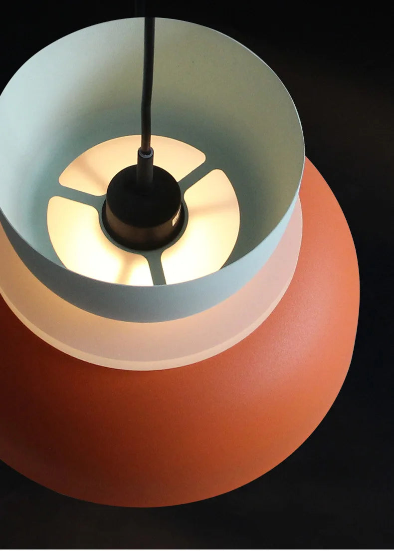 Two-Tone Macaron Stacked Pendant Light