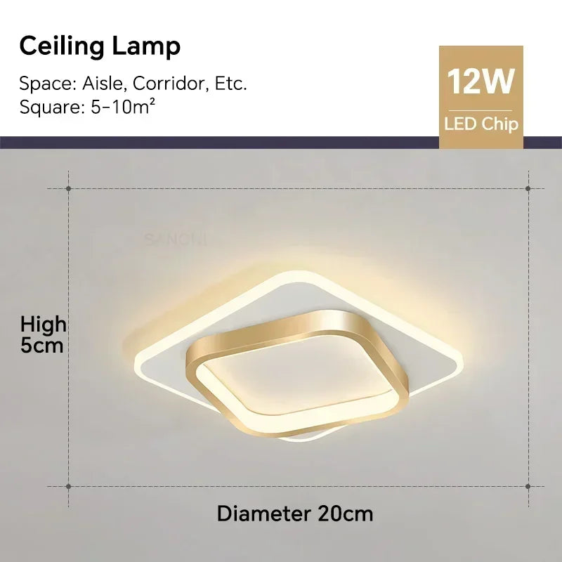 Plafonnier LED moderne DINDALLED pour couloir et escalier