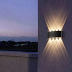 Modern LED Wall Sconce Up Down Waterproof Indoor Black