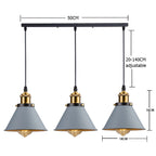 Industrial Pendant Light Iron Shade E27 Adjustable Drop