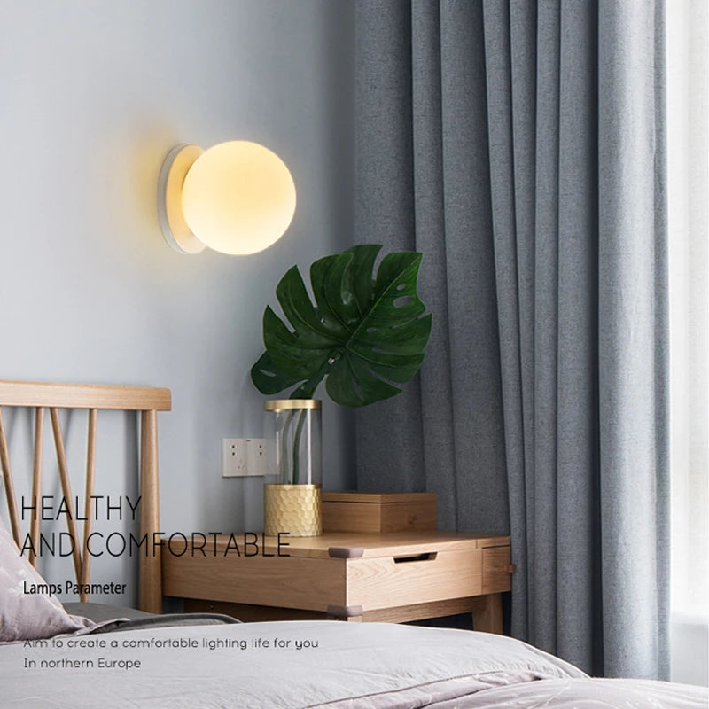 Modern G9 9W LED Wall Sconces with Frosted Glass Shade
