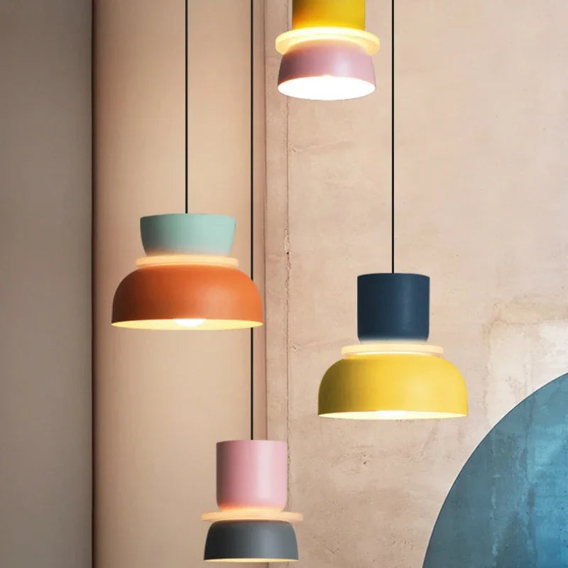 Two-Tone Macaron Stacked Pendant Light