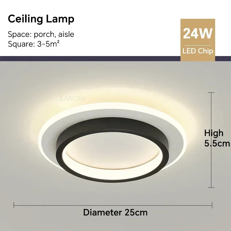 Plafonnier LED moderne DINDALLED pour couloir et escalier