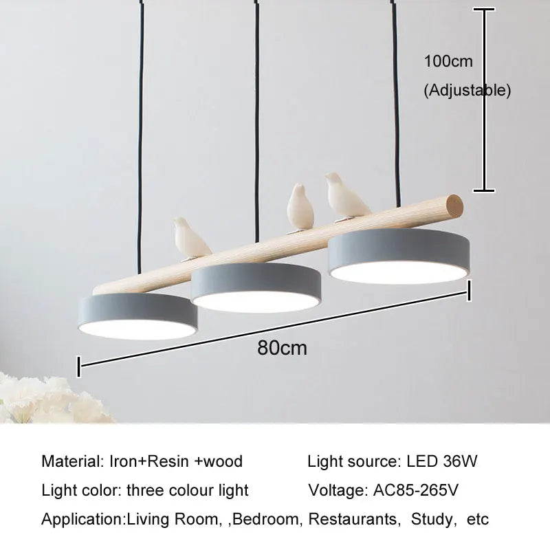 Lustre nordique de restaurant, moderne, minimaliste, à LED, pour salle à manger