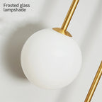 Applique murale moderne abat-jour boule de verre LED Or