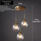 Lustre Moderne en Métal de Luxe LED Créatif Nordique en Verre
