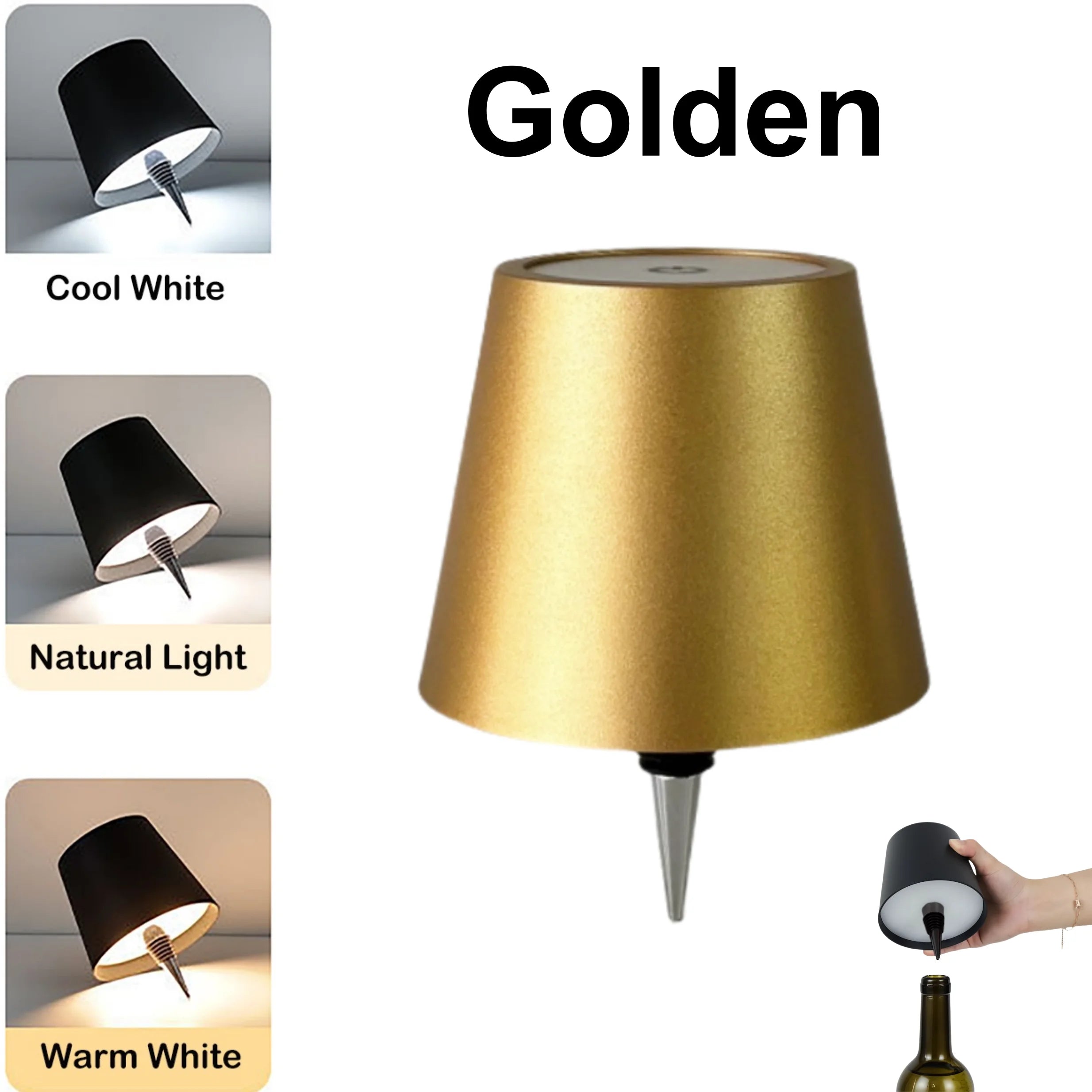 Wine Bottle LED Lamp Wireless Touch Dimmable USB-C
