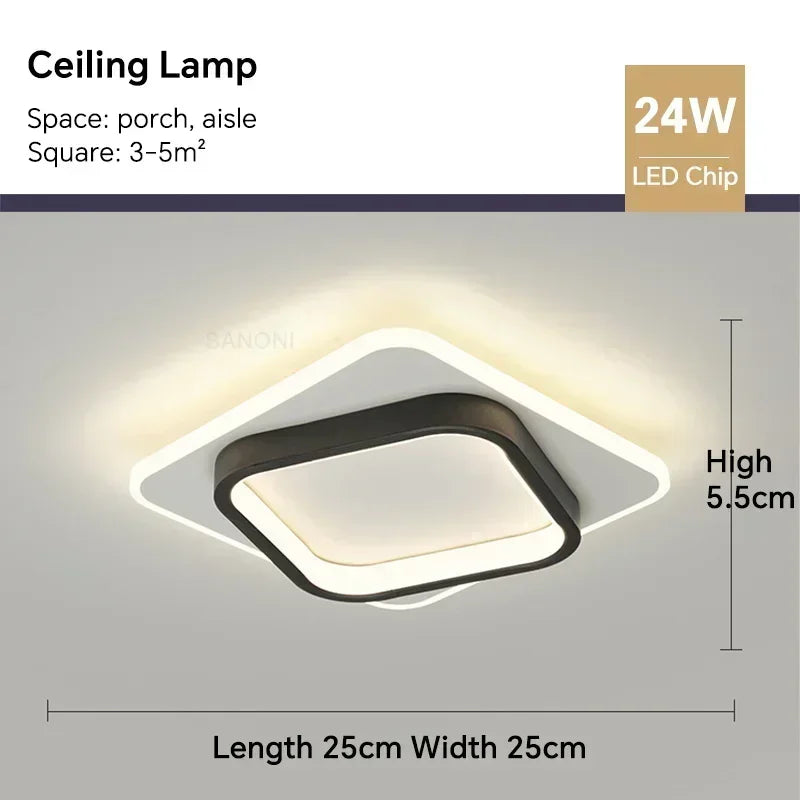 Plafonnier LED moderne DINDALLED pour couloir et escalier
