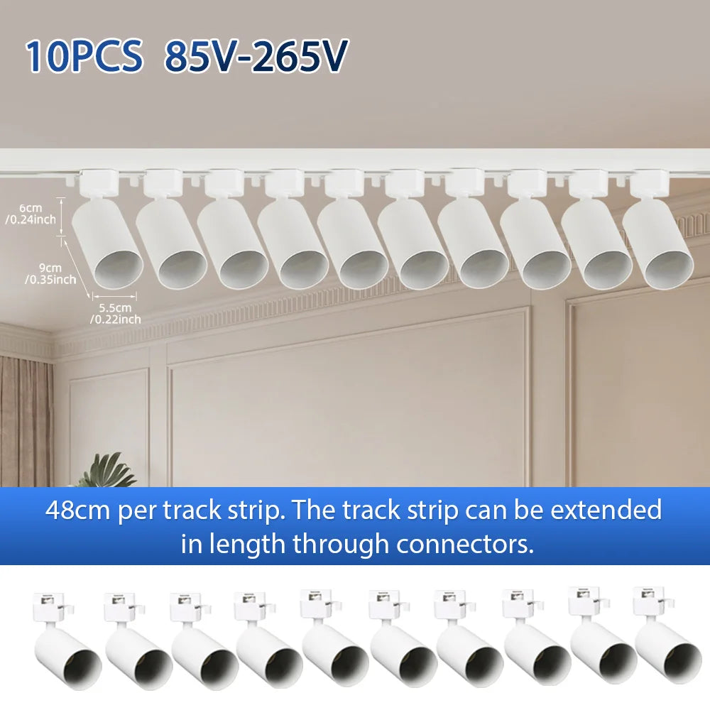 Modular Adjustable Spotlight Track Lighting System