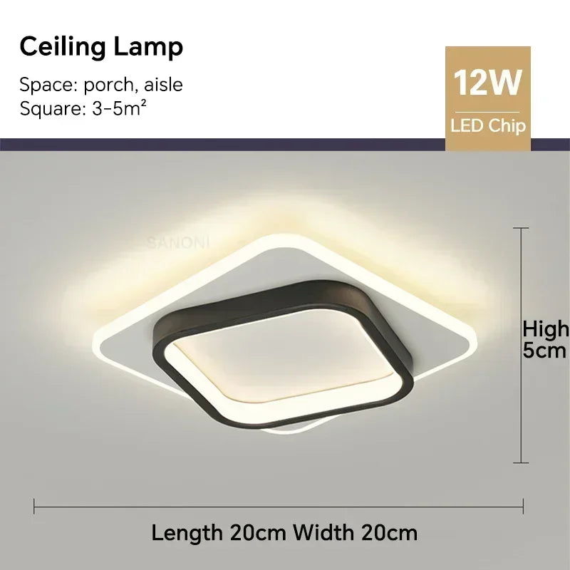 Plafonnier LED moderne DINDALLED pour couloir et escalier