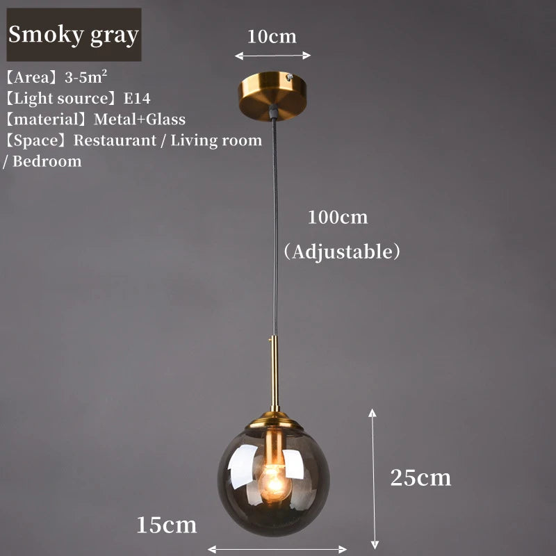 Lustre Moderne en Métal de Luxe LED Créatif Nordique en Verre
