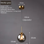 Lustre Moderne en Métal de Luxe LED Créatif Nordique en Verre