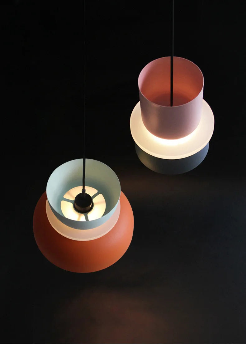 Two-Tone Macaron Stacked Pendant Light