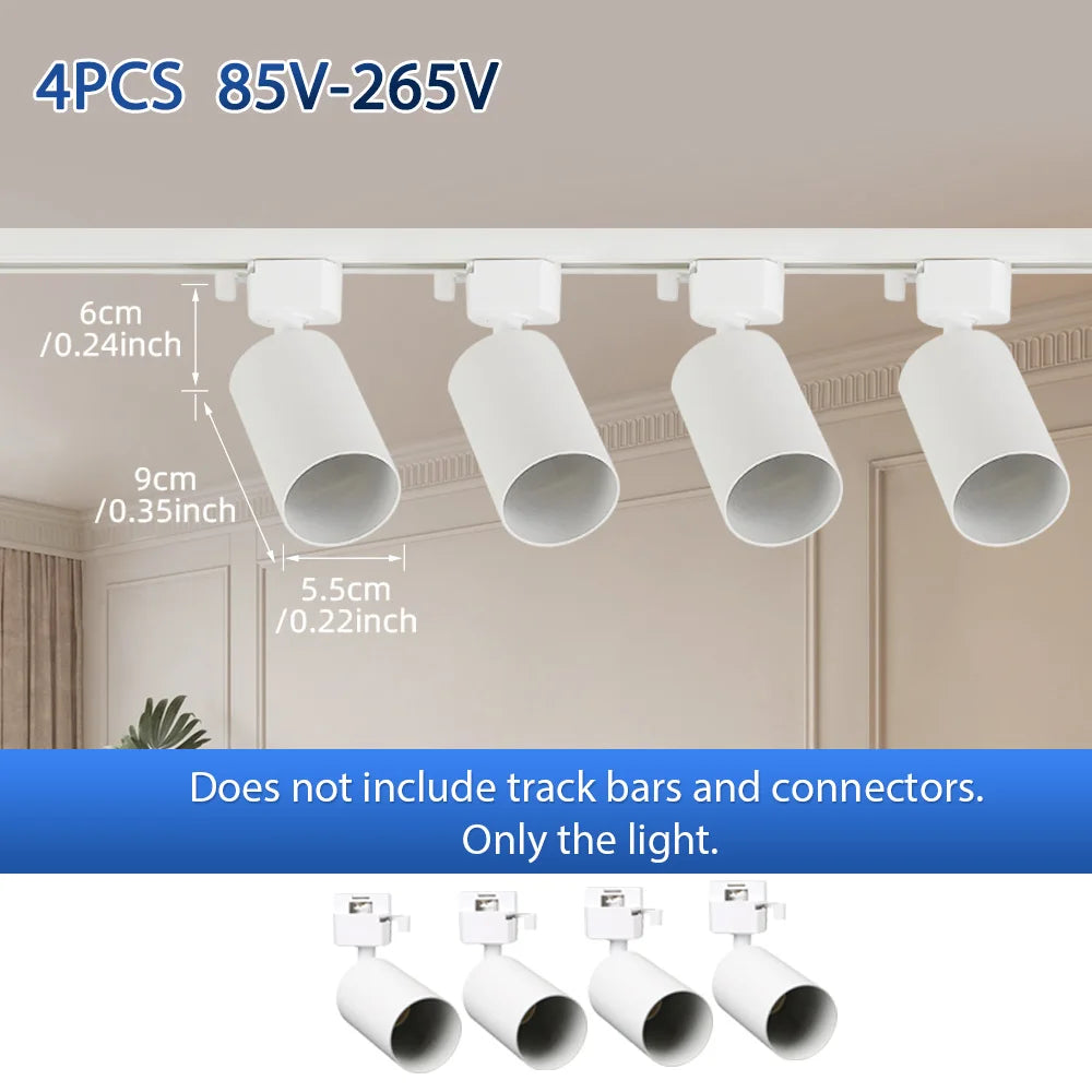 Modular Adjustable Spotlight Track Lighting System