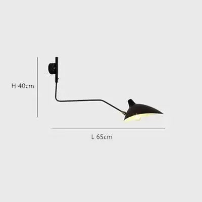 French Style Long Arm Adjustable Aluminium Wall Sconce