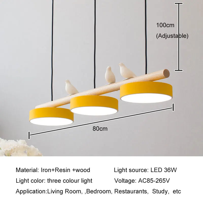 Lustre nordique de restaurant, moderne, minimaliste, à LED, pour salle à manger