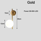 Modern G9 9W LED Wall Sconces with Frosted Glass Shade