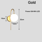 Modern G9 9W LED Wall Sconces with Frosted Glass Shade