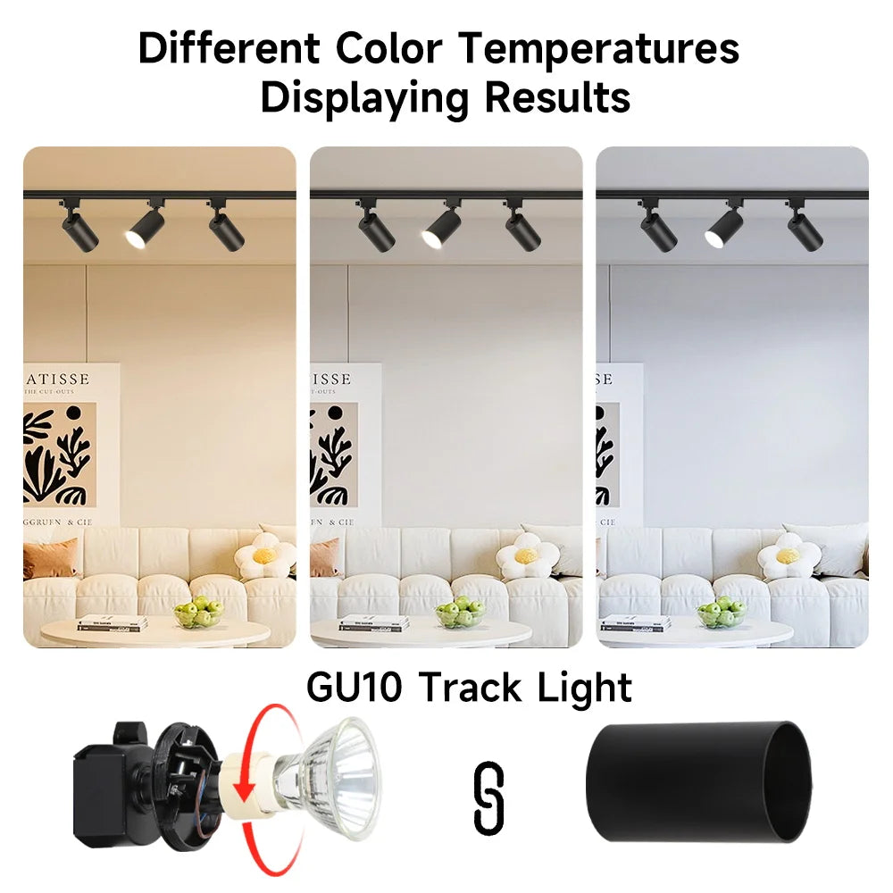 Modular Adjustable Spotlight Track Lighting System