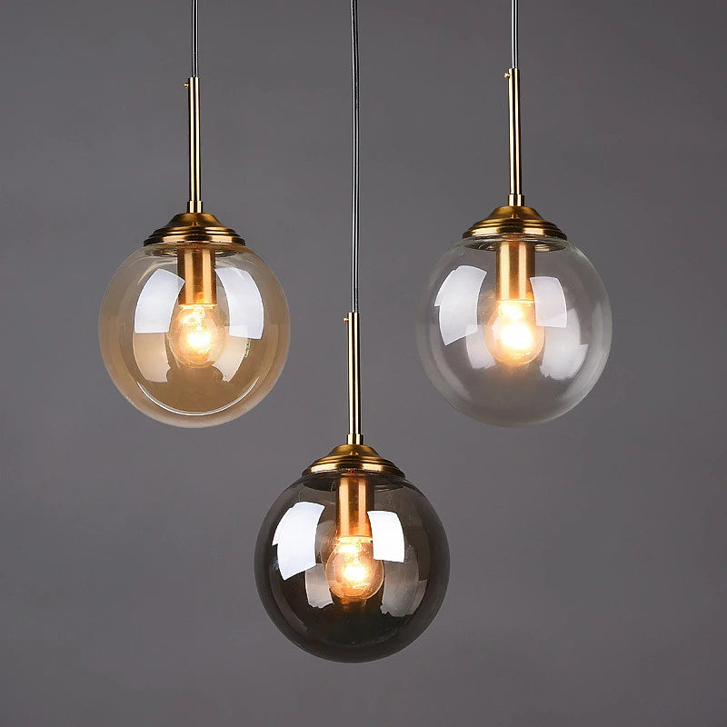 Lustre Moderne en Métal de Luxe LED Créatif Nordique en Verre