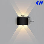 Modern LED Wall Sconce Up Down Waterproof Indoor Black