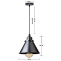 Industrial Pendant Light Iron Shade E27 Adjustable Drop