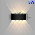 Modern LED Wall Sconce Up Down Waterproof Indoor Black
