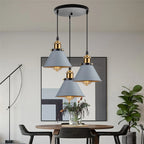 Industrial Pendant Light Iron Shade E27 Adjustable Drop