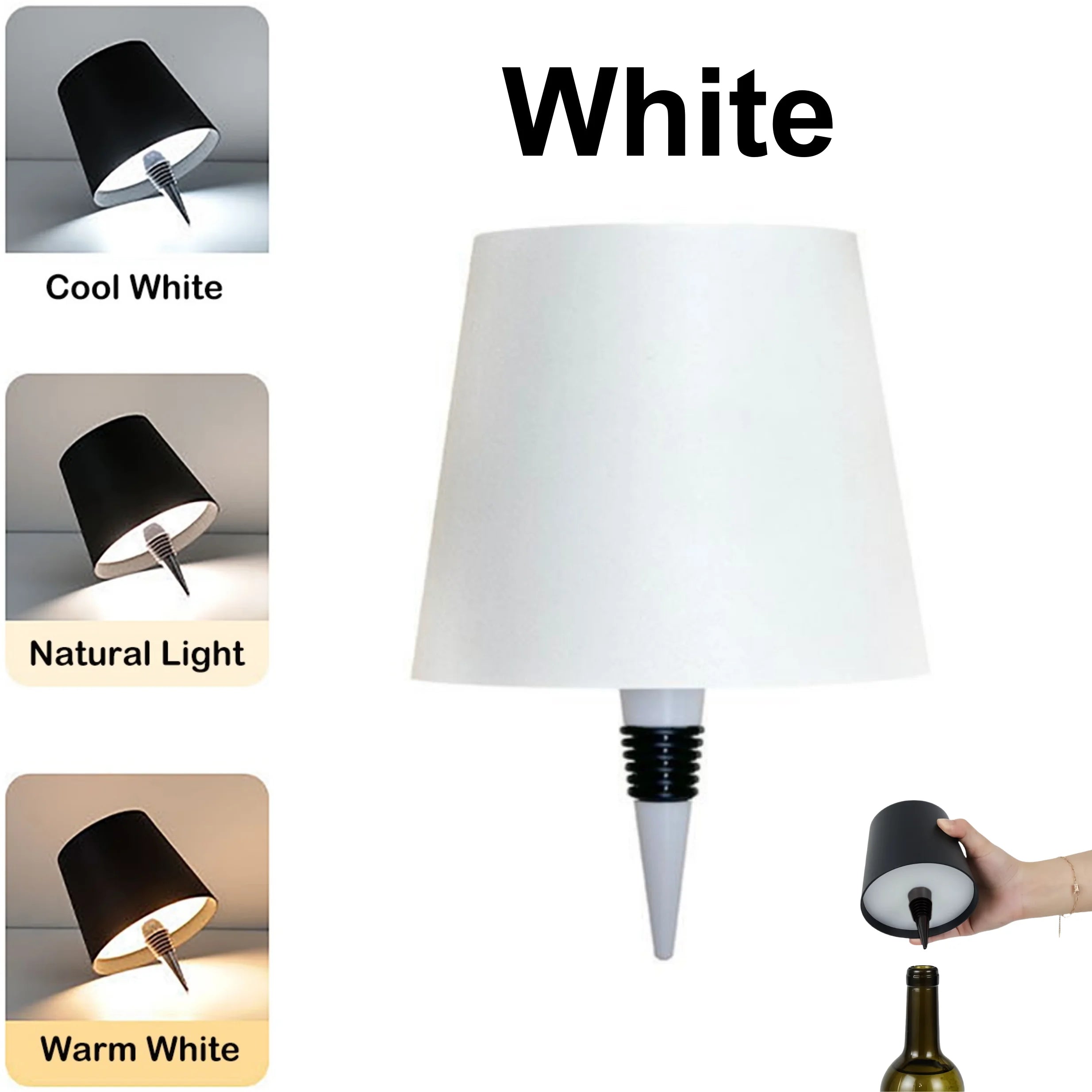 Wine Bottle LED Lamp Wireless Touch Dimmable USB-C