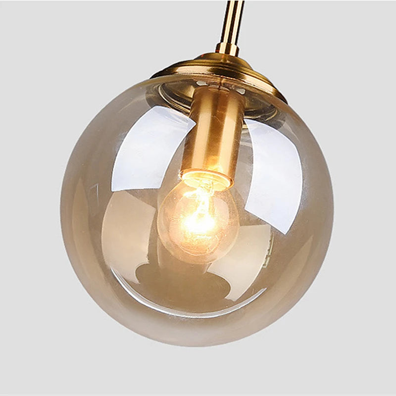 Lustre Moderne en Métal de Luxe LED Créatif Nordique en Verre