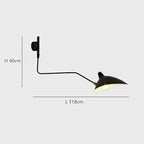 French Style Long Arm Adjustable Aluminium Wall Sconce