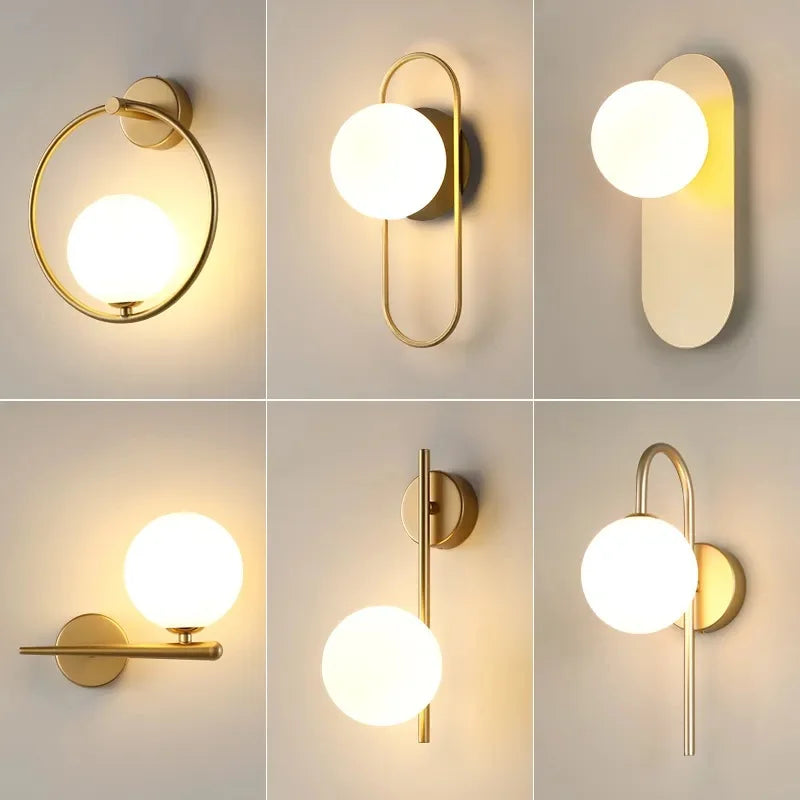 Modern G9 9W LED Wall Sconces with Frosted Glass Shade