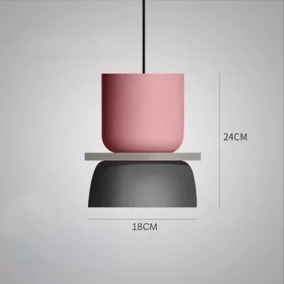 Two-Tone Macaron Stacked Pendant Light