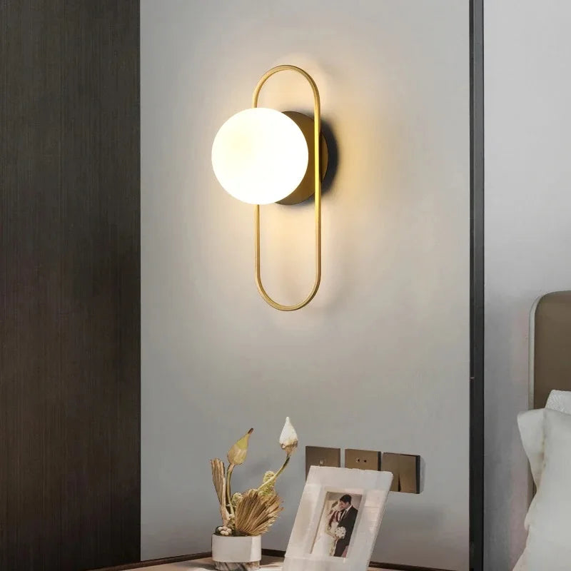 Modern G9 9W LED Wall Sconces with Frosted Glass Shade