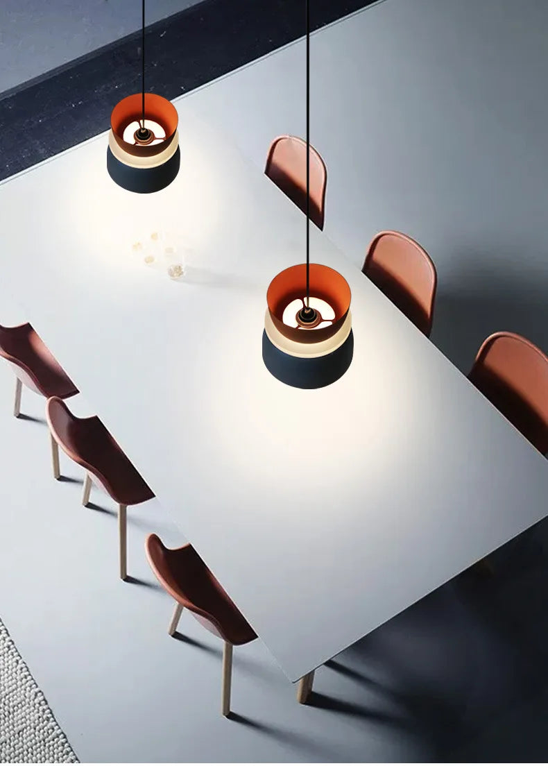 Two-Tone Macaron Stacked Pendant Light