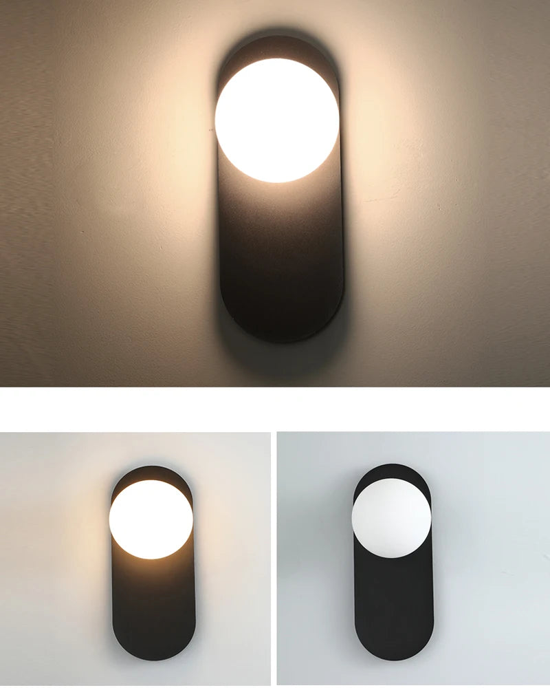 Modern G9 9W LED Wall Sconces with Frosted Glass Shade