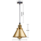 Industrial Pendant Light Iron Shade E27 Adjustable Drop