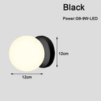 Modern G9 9W LED Wall Sconces with Frosted Glass Shade