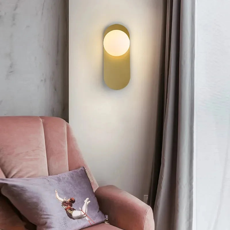 Modern G9 9W LED Wall Sconces with Frosted Glass Shade