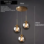 Lustre Moderne en Métal de Luxe LED Créatif Nordique en Verre
